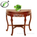 Table semi-ronde en bois massif chinois